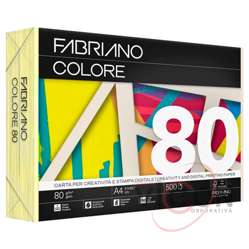 Fabriano Colore, A4, 80 г/м², бледно-бежевый цвет, 500 листов