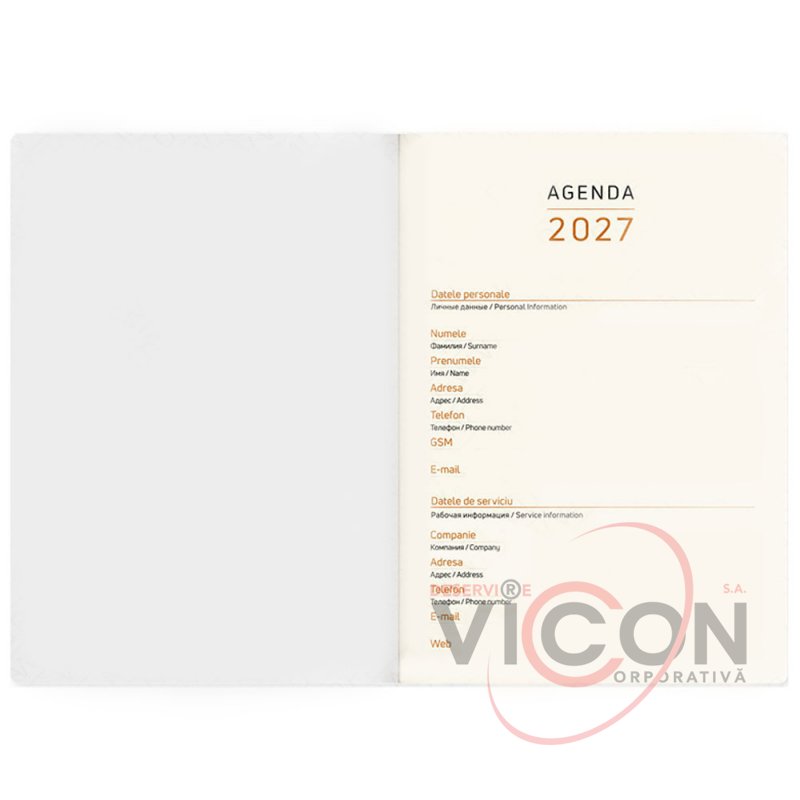 Agendă A5 datată zilnic, 2027, A5, turcoaz 