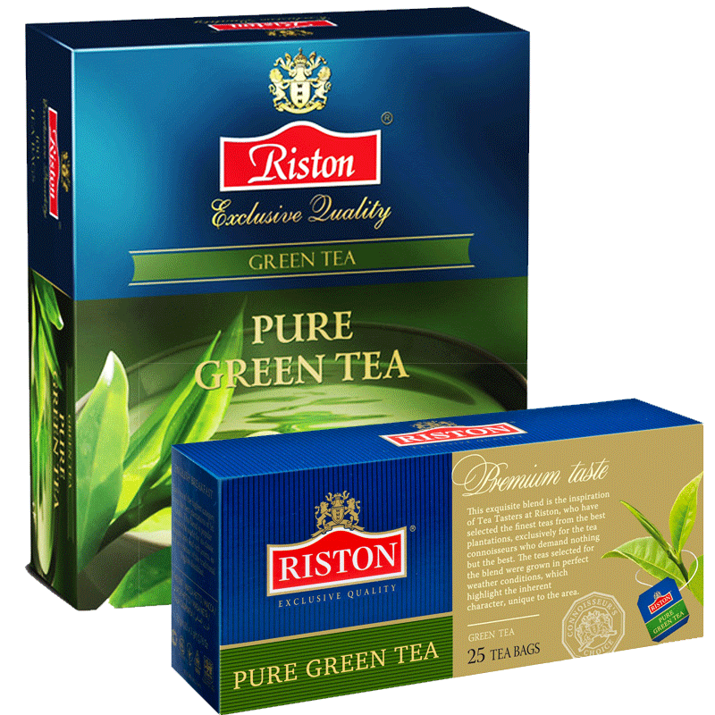 Чай 100 пакетиков. Чай зеленый Riston Pure Green. Чай Pure Green Riston, 100 г. Riston Pure Green Tea 25 Tea Bags. Чай Ристон 100 пакетиков зеленый.