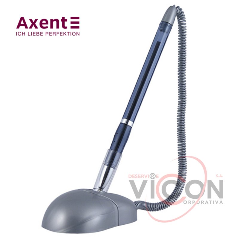 Ручка шариковая на подставке с липучкой Axent Desk pen AX1019-02, синяя, 0.7 мм