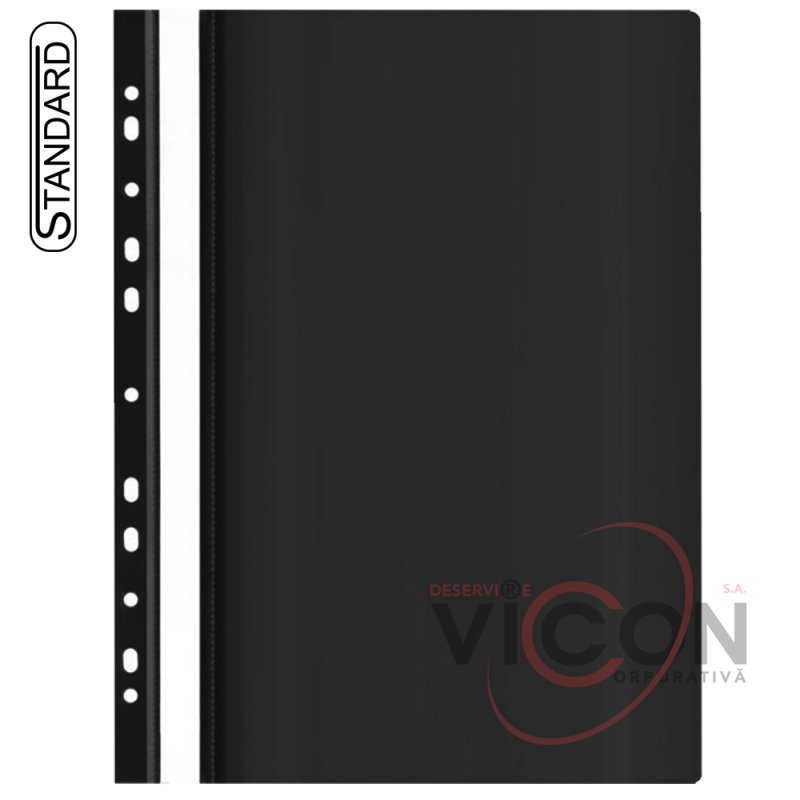 Dosar A4 din plastic cu euro-perforare STANDARD
