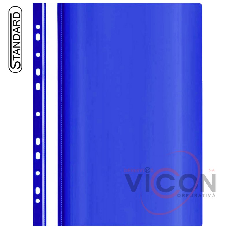 Dosar A4 din plastic cu euro-perforare STANDARD