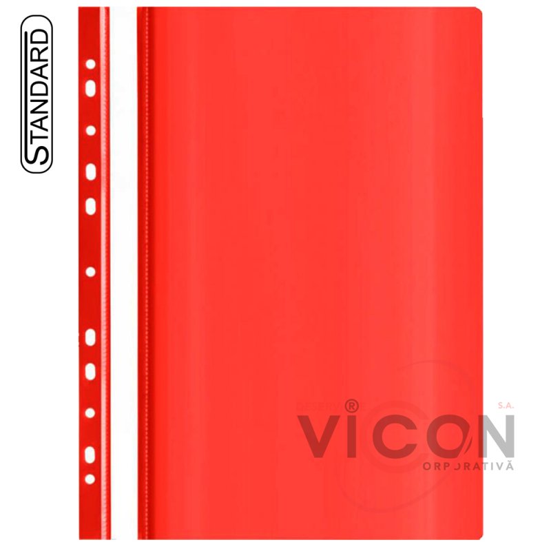 Dosar A4 din plastic cu euro-perforare STANDARD