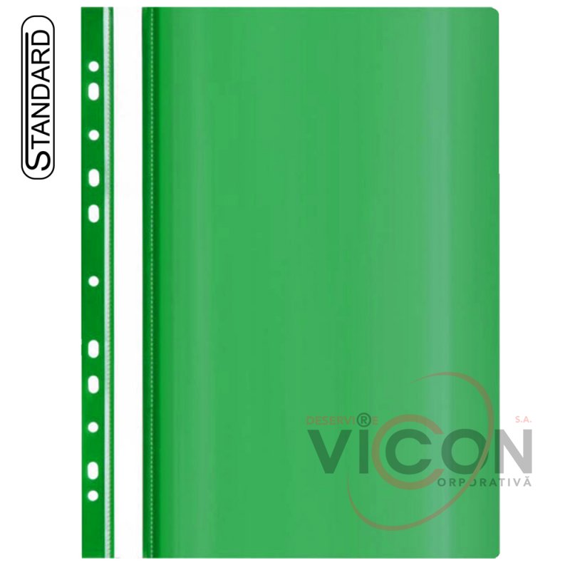 Dosar A4 din plastic cu euro-perforare STANDARD