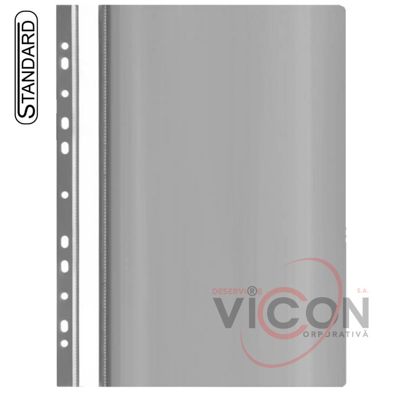 Dosar A4 din plastic cu euro-perforare STANDARD