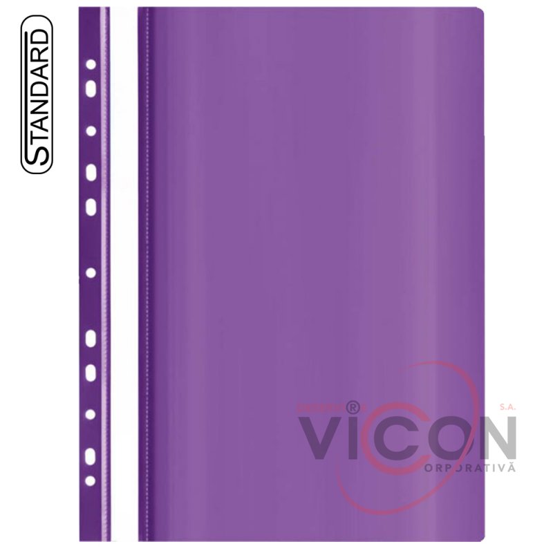 Dosar A4 din plastic cu euro-perforare STANDARD