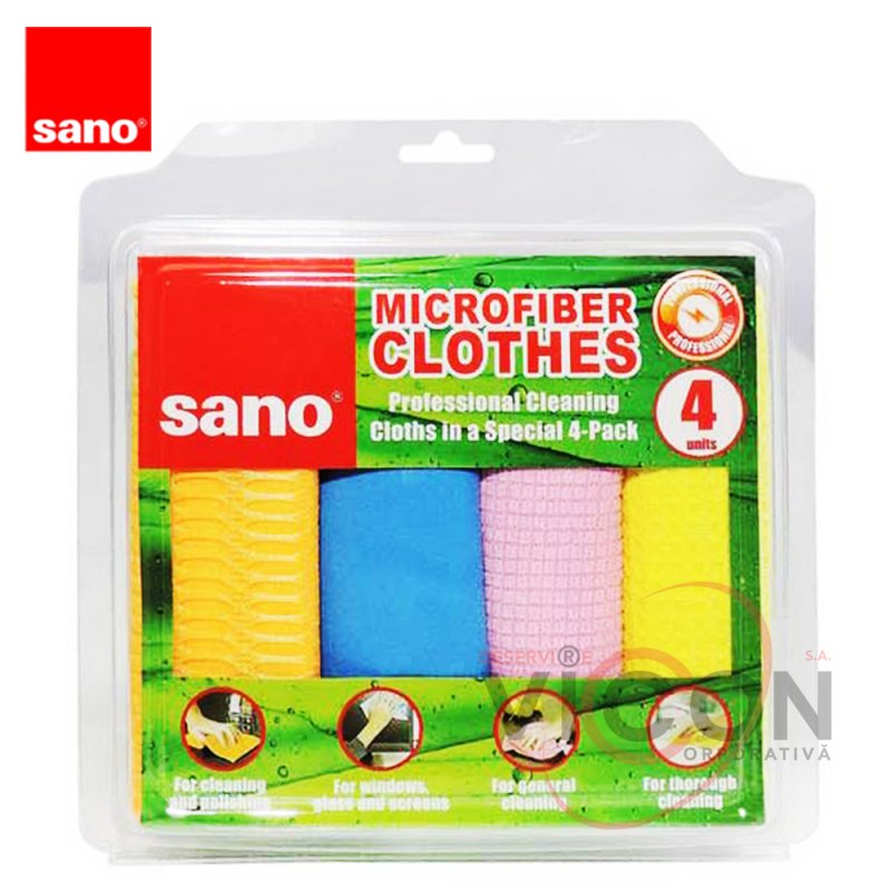 Set lavete din microfibră profesionale SANO SUSHI (4 buc )