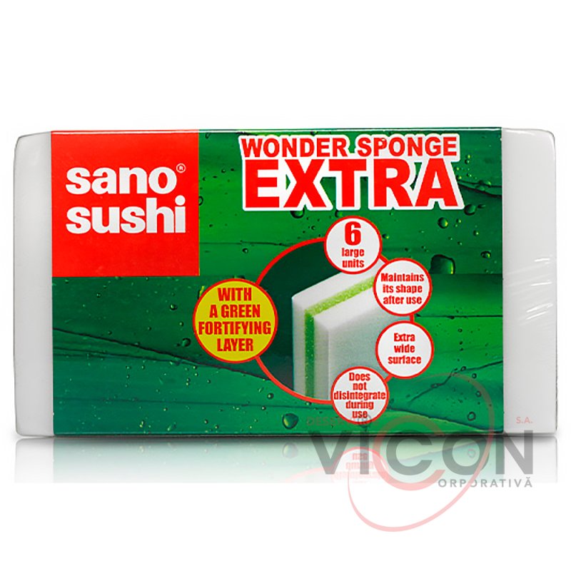 Чудо-губка для уборки (6 шт) SANO MAGIC SPONGE EXTRA