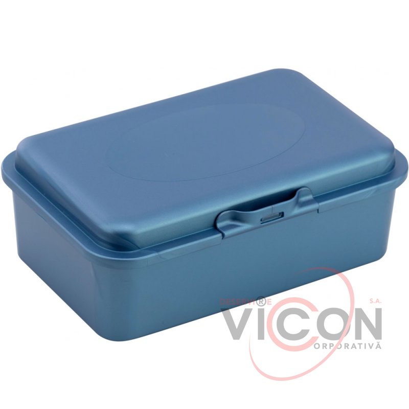 Lunch Box  (recipient alimentar) ECONOMIX SNACK 750 ml, albastru metallic