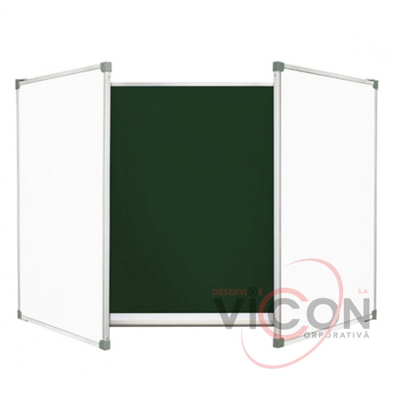 Доска комбинированная 100 x 300 cm, меловая+маркеренная ELEGANT (5 поверхностей)