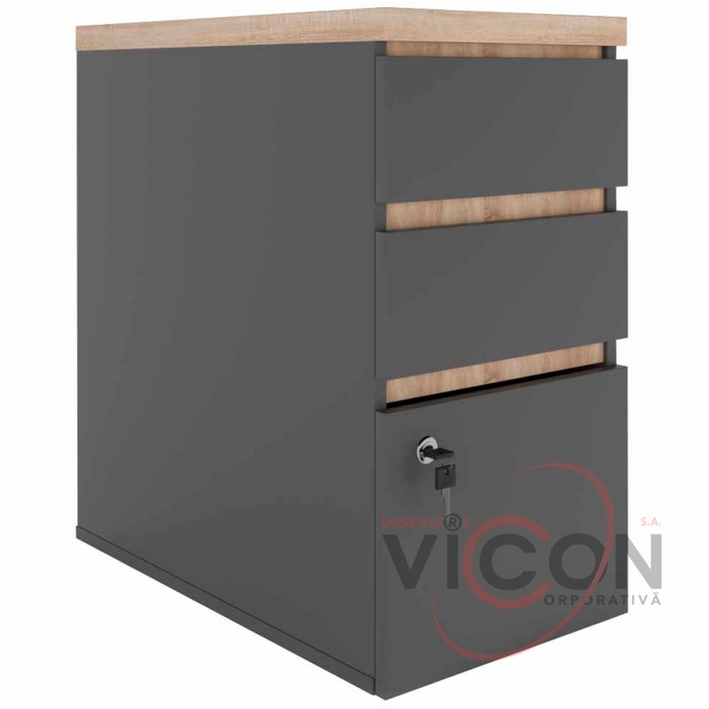 Тумба с ящиками Urban Box Sonoma/Anthracite