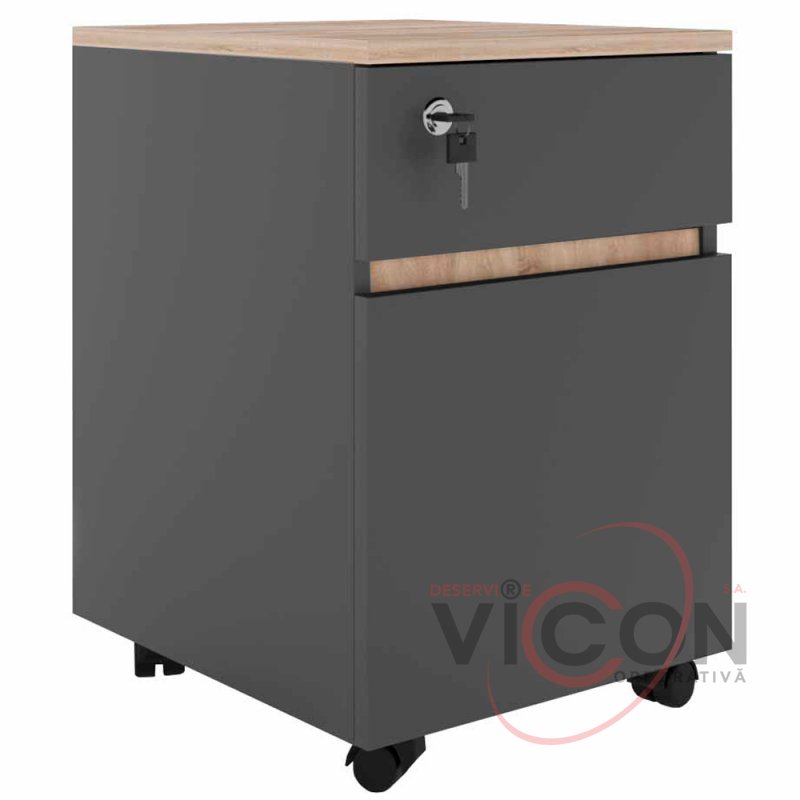 Тумба с ящиками Rollbox Rio Sonoma/Anthracite