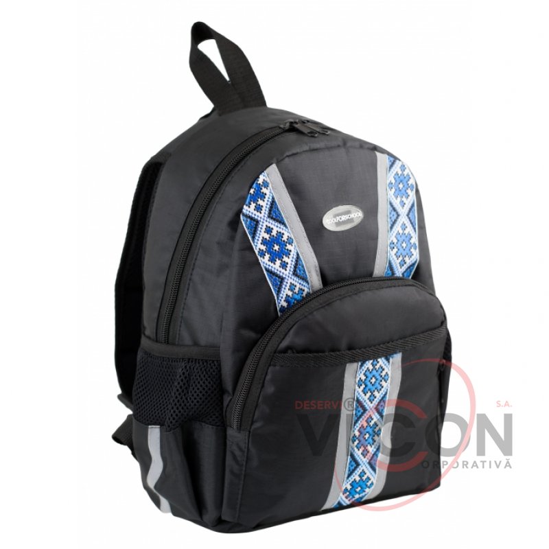 Ghiozdan prescolar (anatomic) Broderie Gri (100-115cm)