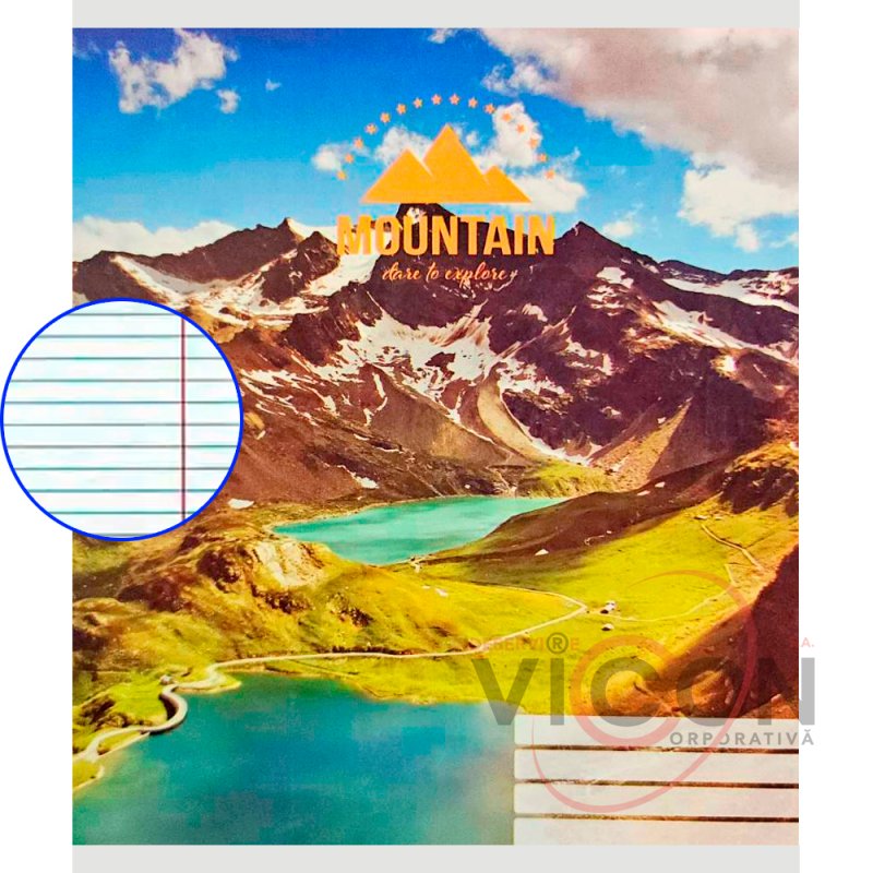 Caiet A5, 60 foi în linie, copertă color