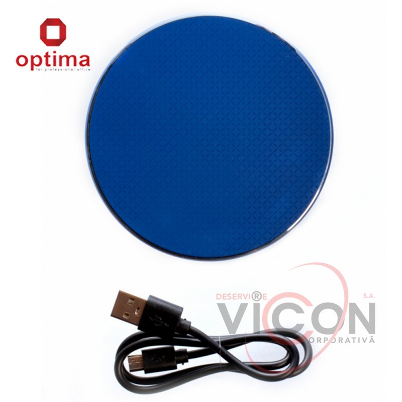 Беспроводное зарядное устройство Optima 4113, 10 W output, синее