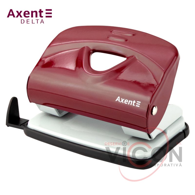 Perforator pentru hârtie Axent Exakt-2 3920-06-A, metal, 20 foi, roșu