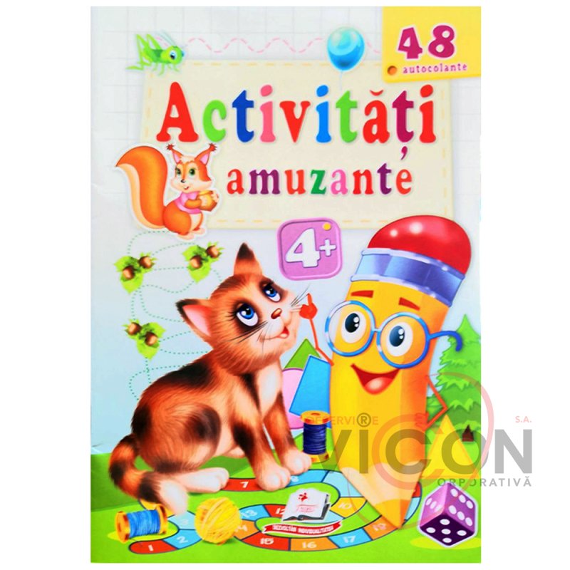 Книжка c интерактивными 48 наклейками - ЗАБАВНЫЕ МЕРОПРИЯТИЯ (4+)