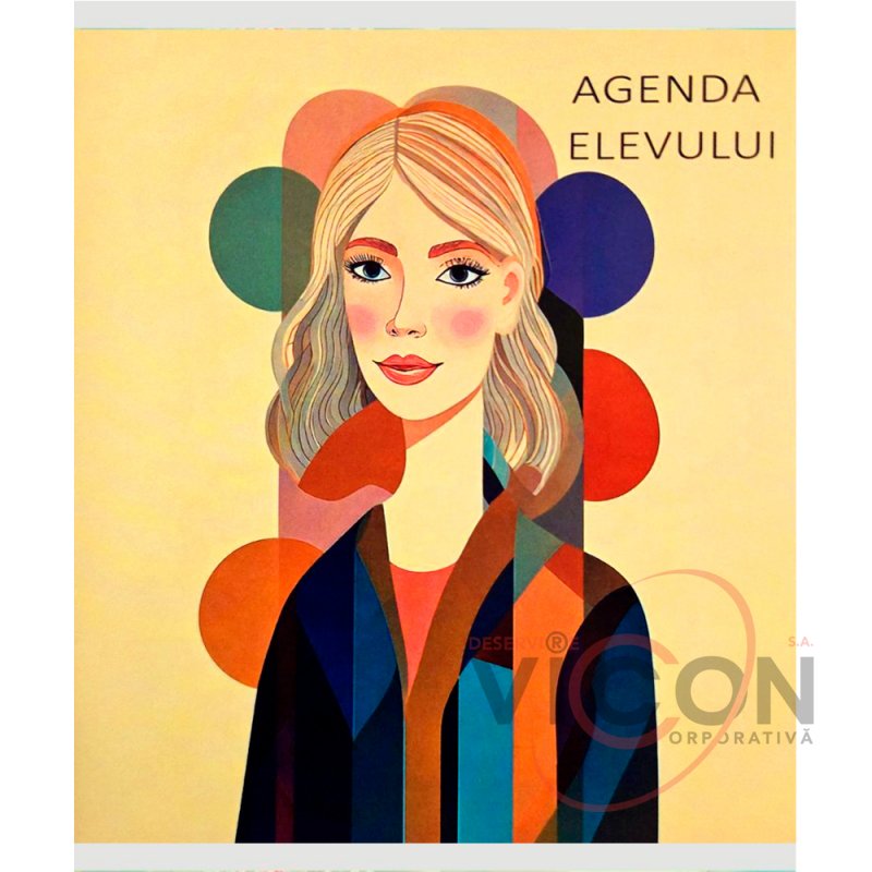 Agenda elevului în copertă moale color, A5