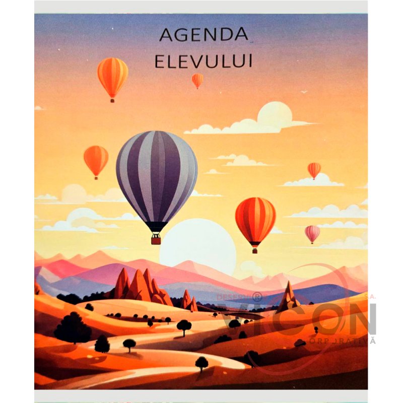 Agenda elevului în copertă moale color, A5